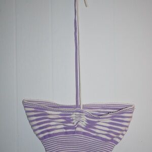 Striped Purple and White Knitted Top